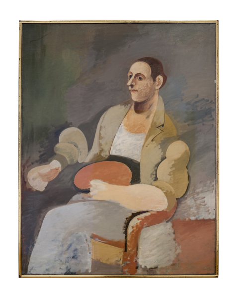  Arshile Gorky 1904 – 1948 : Portrait of Master Bill. Vers 1937, huile sur toile, 132,4 x 101,9 cm. Collection privée