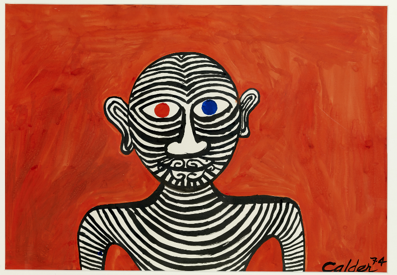 Est-ce ainsi que les hommes vivent ? : Alexander CALDER, Les Deux yeux, 1974. Gouache, 75 cm x 110 cm.
