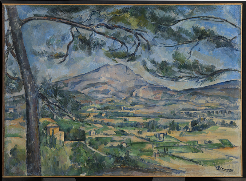 La Collection Courtauld. Le parti de l'Impressionnisme : Paul Cezanne. La Montagne Sainte-Victoire au grand pin, vers 1887. Huile sur toile 66,8 x 92,3 cm © The Courtauld Gallery, London