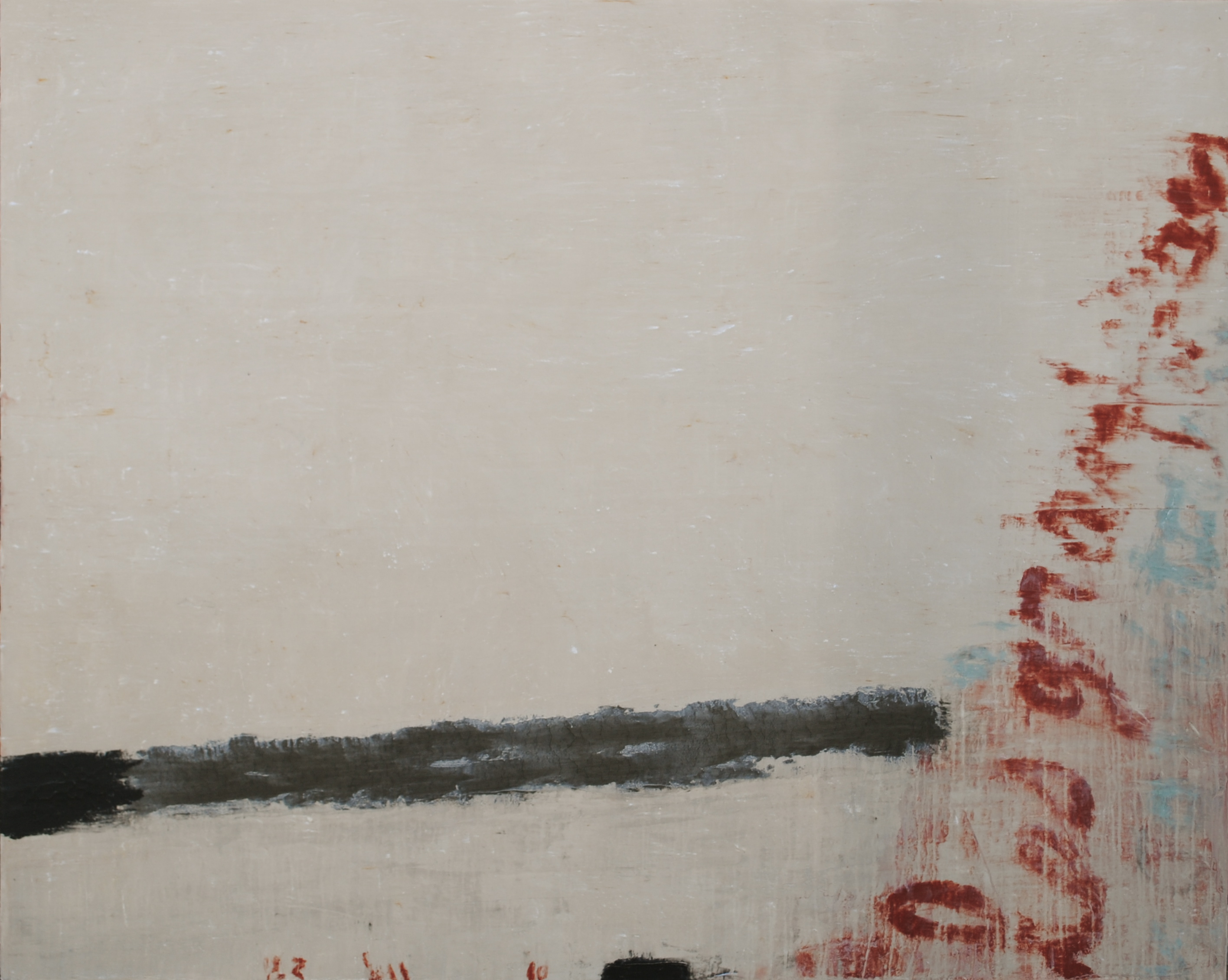 Jean-Pierre Schneider, Le vif du sujet : les grandes terres, 2010,  acryl et pigments sur toile, 200 x 250 cm