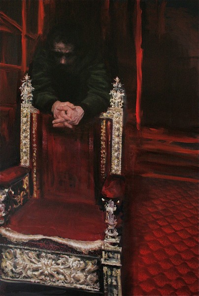 La belle peinture est derrière nous :  Youcef Korichi, Sans titre (le Trône), 2011, 195x130 cm, Collection privée France 