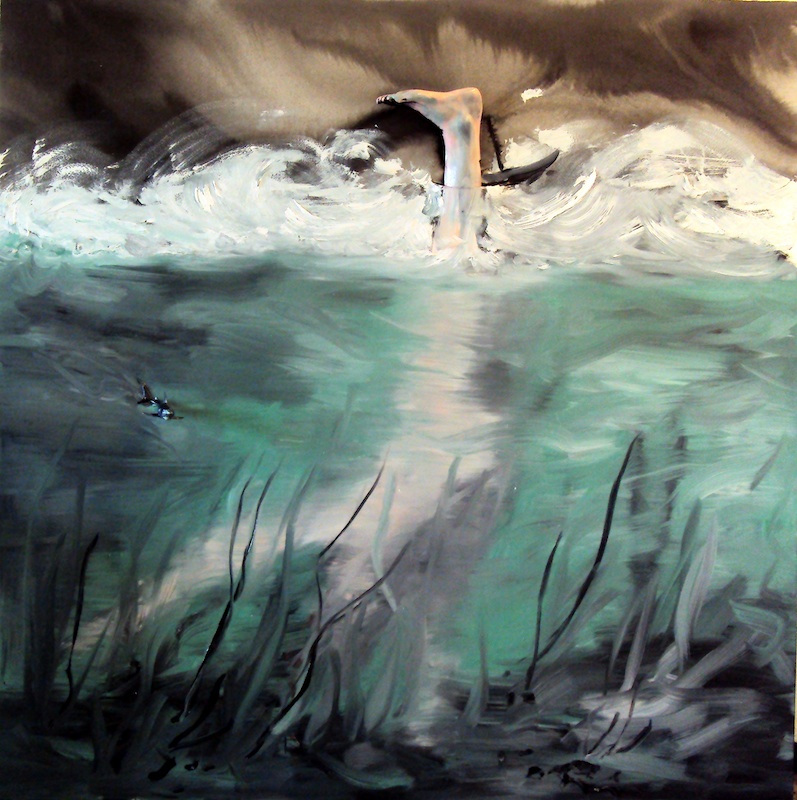 Stéphane Pencréac’h - Tempestad : Le noye, 2011, technique mixte, 200 x 200 cm.