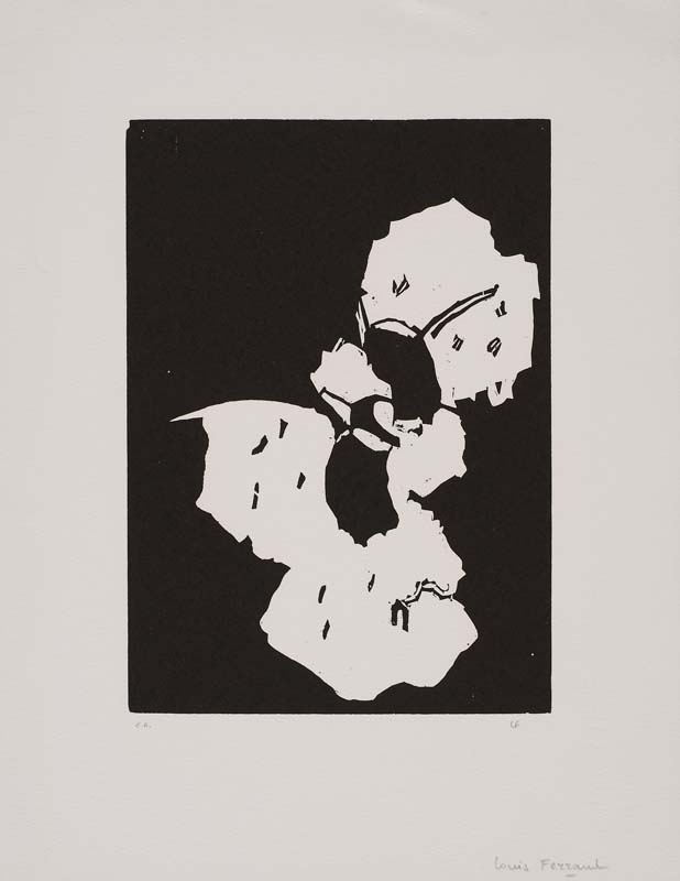 Gravure contemporaine à château Gaillard : Louis Ferrand (1905-1992), Sans titre, bois gravé collection musée de Vannes, cliché Musée de Vannes