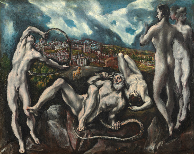 Le Greco et la peinture moderne : Le Greco. Laocoön. Vers 1608 - 1614, huile sur toile, 137.5 x 172.5 cm. Washington, D.C., National Gallery of Art. Samuel H. Kress Collection